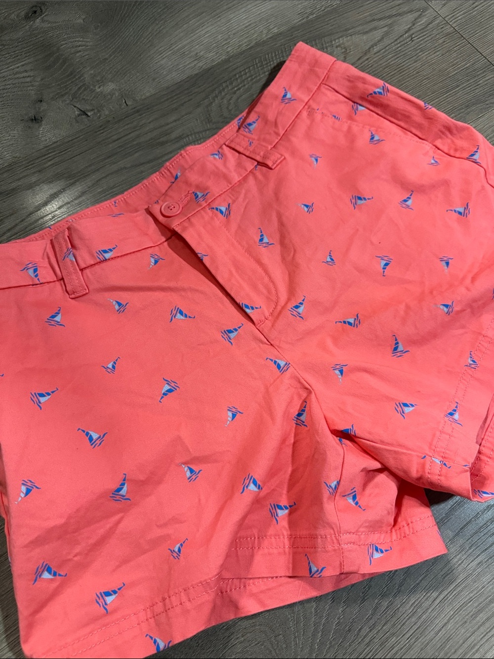 Magellan Outdoors Coral Pink Sailboat Print Women’s Shorts - Picture 2 of 4